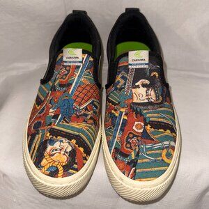 Cariuma IBI Bamboo Knit Slip-On Sneakers Black 6.5